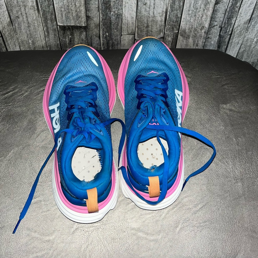 HOKA Women's Blue and Pink Running Shoes